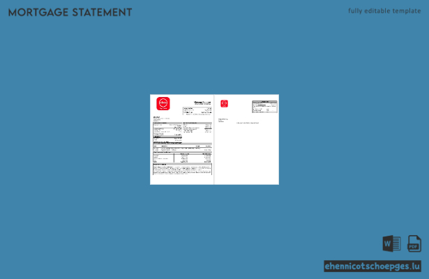 Seychelles ABSA Bank Hypothekenauszug in Word- und PDF-Formaten – Beispielvorschau
